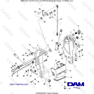Mercury 30 EFI - Transom bracket