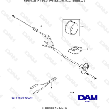 Mercury 30 EFI - Trim switch kit