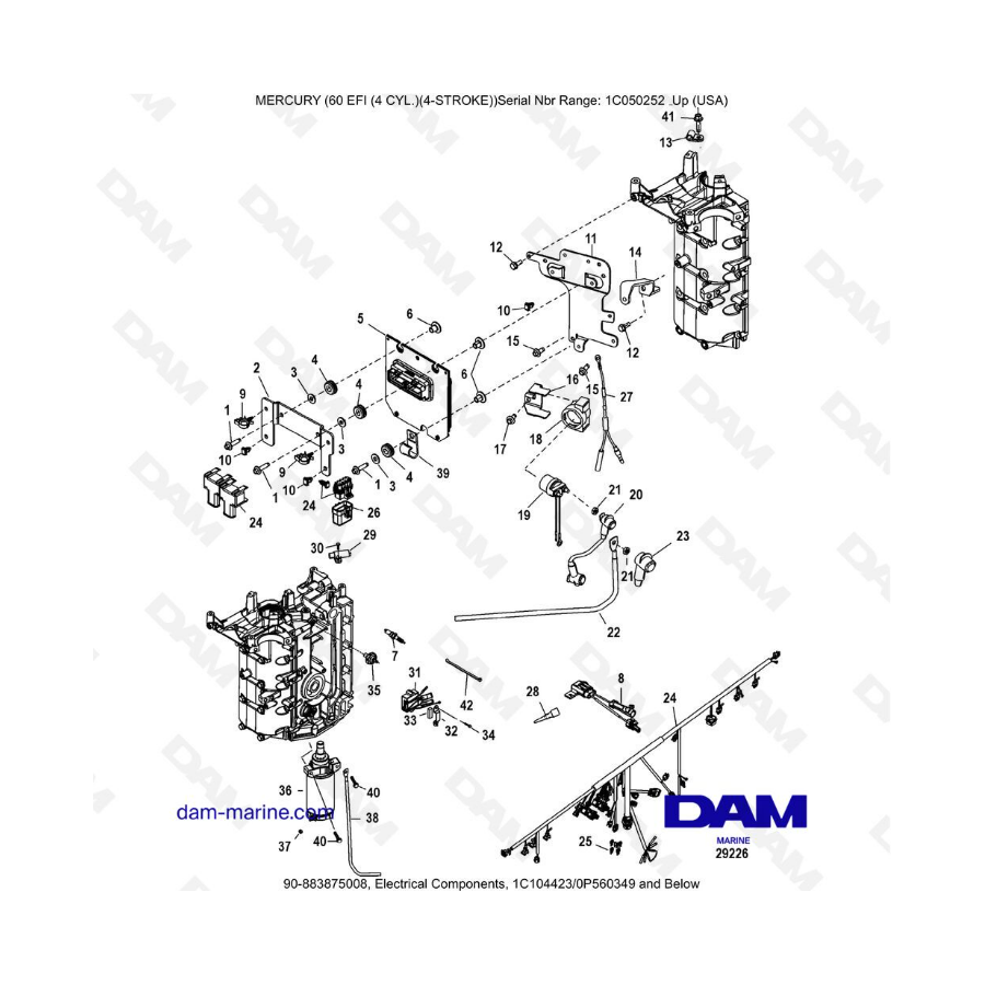 Mercury 60 EFI - Electrical components (old)