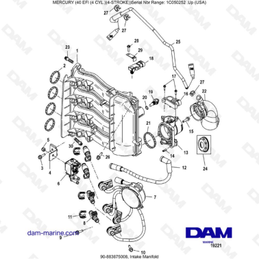 Mercury 40 EFI - Intake manifold