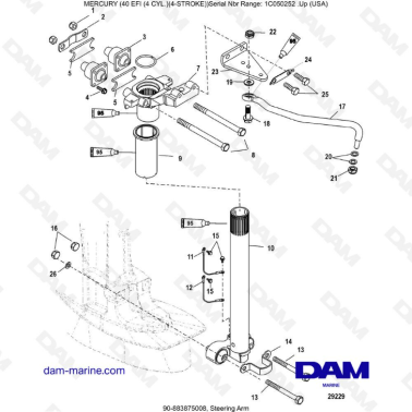Mercury 40 EFI - Brazo de...