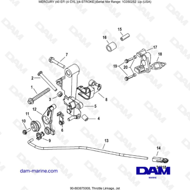 Mercury 40 EFI -  Throttle Linkage, Jet