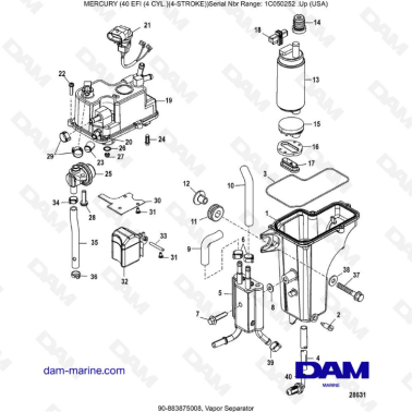 Mercury 40 EFI - Vapor Separator