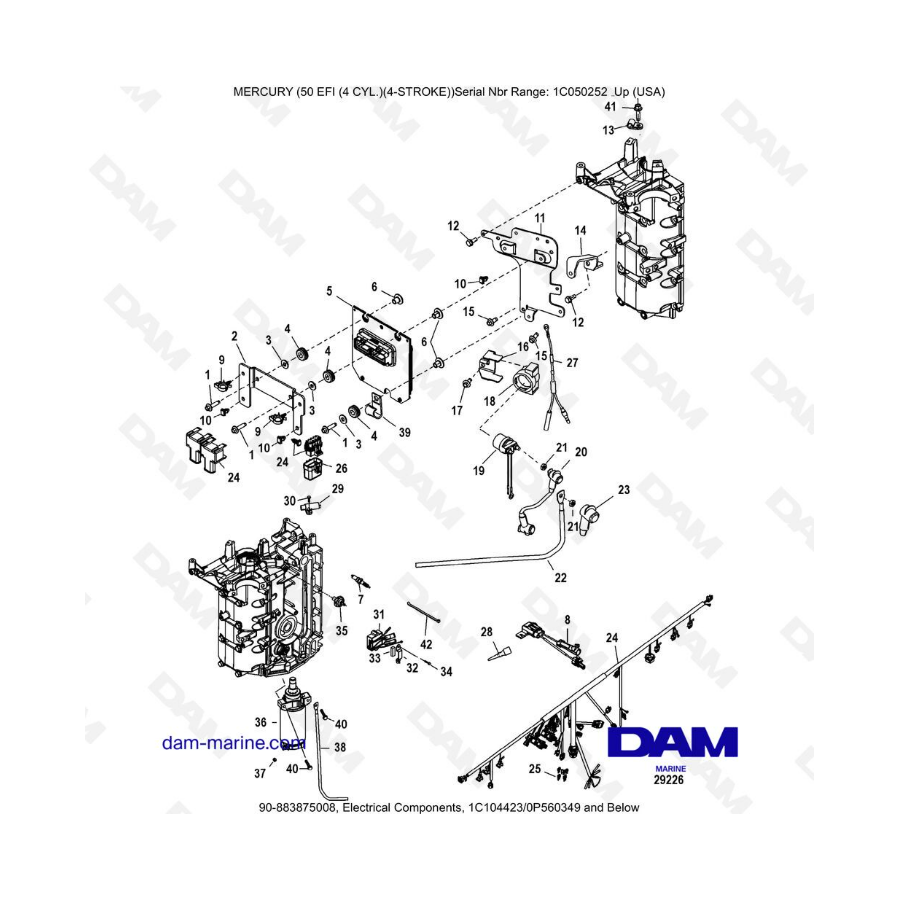 Mercury 50 EFI - Electrical components (old)