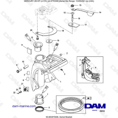 Mercury 50 EFI - Swivel bracket