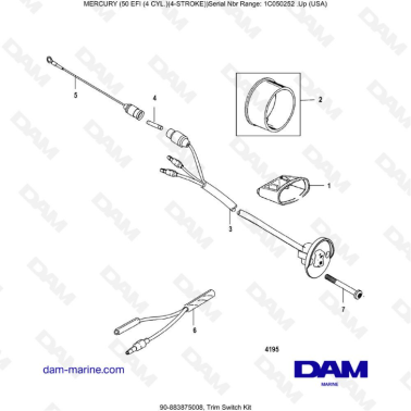 Mercury 50 EFI - Trim switch kit