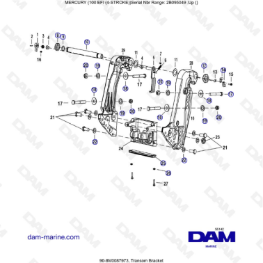 Mercury 100 EFI - Transom...