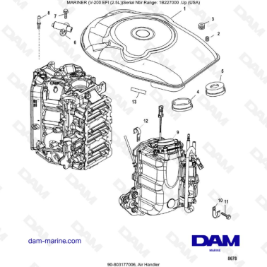 Mercury V-200 EFI (2.5L) - Air Handler