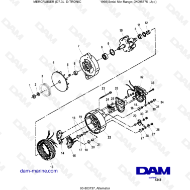 MERCRUISER (D7.3L D-TRONIC) - Alternator