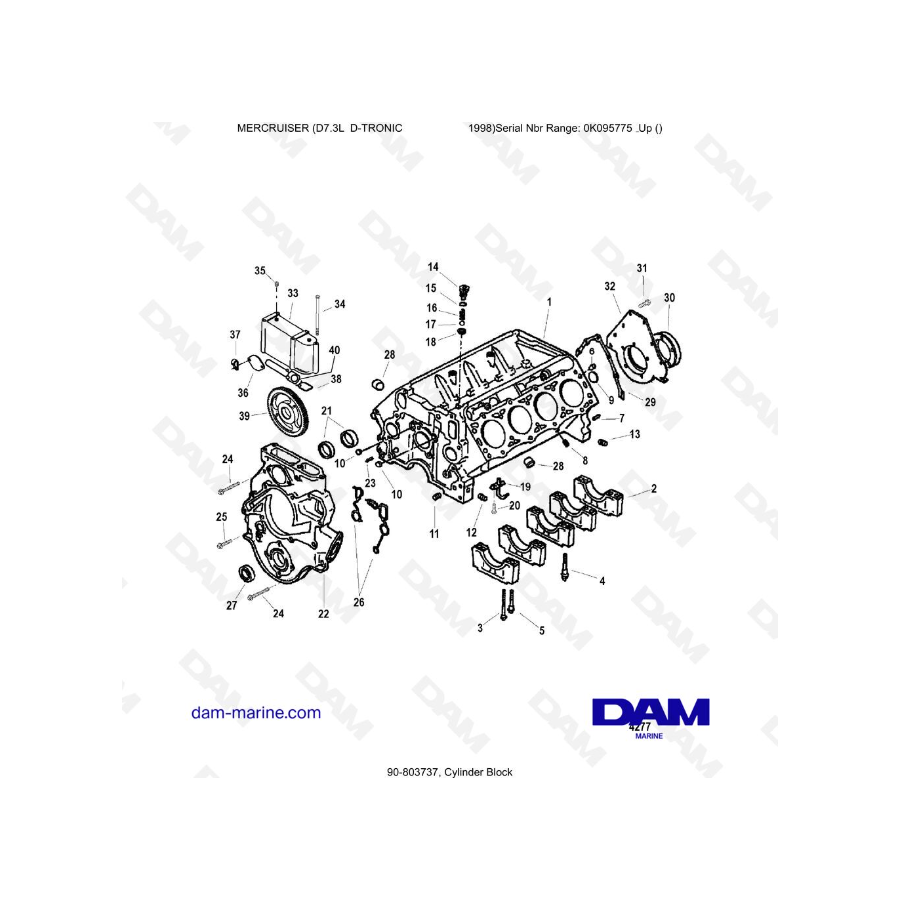 MERCRUISER (D7.3L D-TRONIC) - Cylinder Block