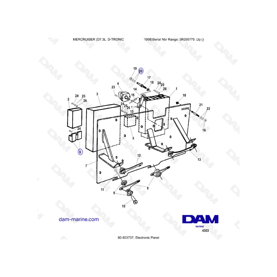 MERCRUISER D7.3L D-TRONIC  - Electronic Panel
