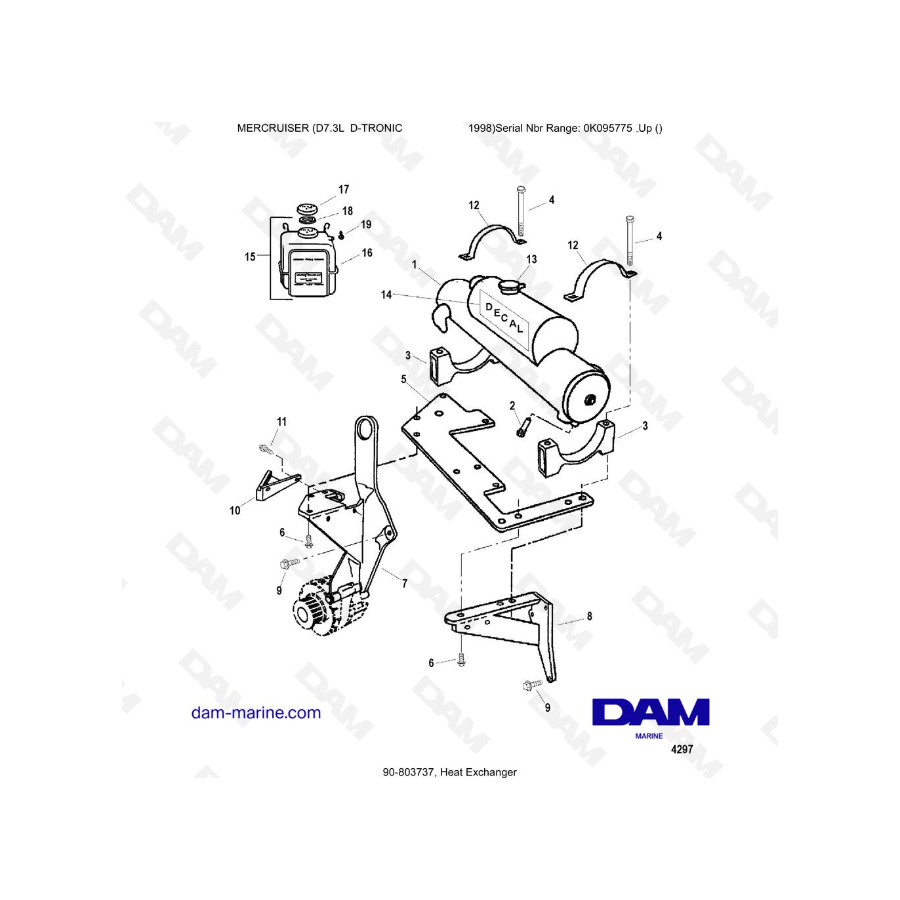 MERCRUISER D7.3L D-TRONIC -  Heat Exchanger