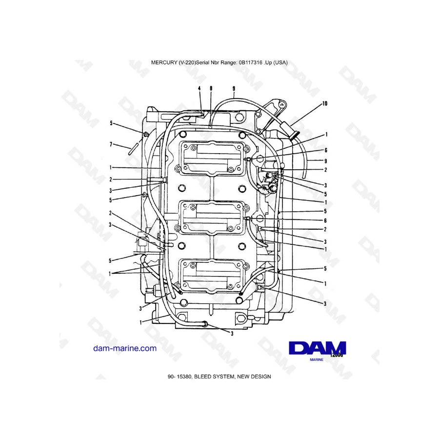 Mercury Mariner V-175 EFI (2.5L) - BLEED SYSTEM, NEW DESIGN Mercury Mariner V-175 EFI (2.5L) - BLEED SYSTEM, NEW DESIGN