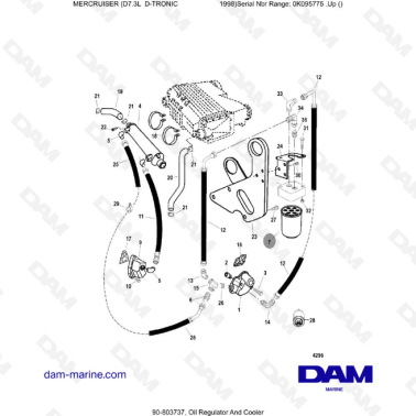 MERCRUISER D7.3L D-TRONIC - Oil Regulator And Cooler