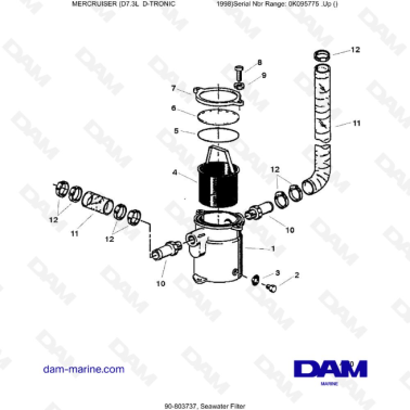 MERCRUISER (D7.3L D-TRONIC  - Seawater Filter