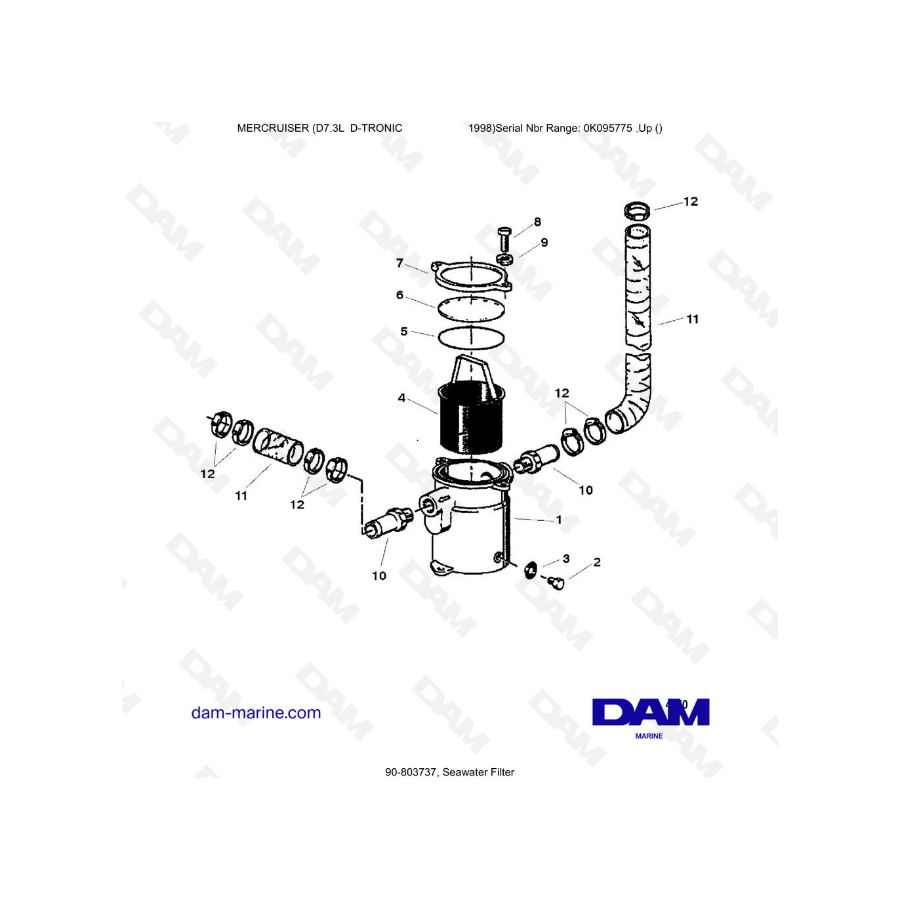 MERCRUISER (D7.3L D-TRONIC  - Seawater Filter