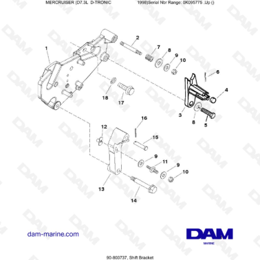 MERCRUISER D7.3L D-TRONIC  - Shift Bracket