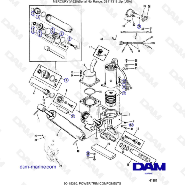 Mercury Mariner V-220 - POWER TRIM COMPONENTS