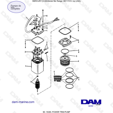 Mercury Mariner V-220 - POWER TRIM PUMP