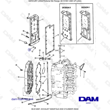 MERCURY (250/275) - EXHAUST...