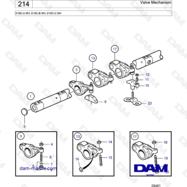 Volvo Penta D16 - Mecanismo...