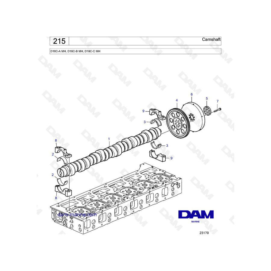 Volvo Penta D16 - Camshaft Volvo Penta D16 - Camshaft