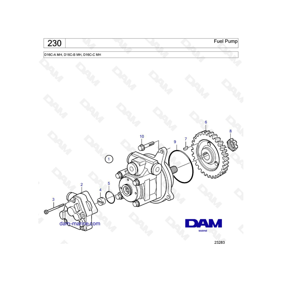Volvo Penta D16 - Fuel Pump
