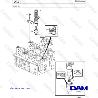 Volvo Penta D16 - Inyector...