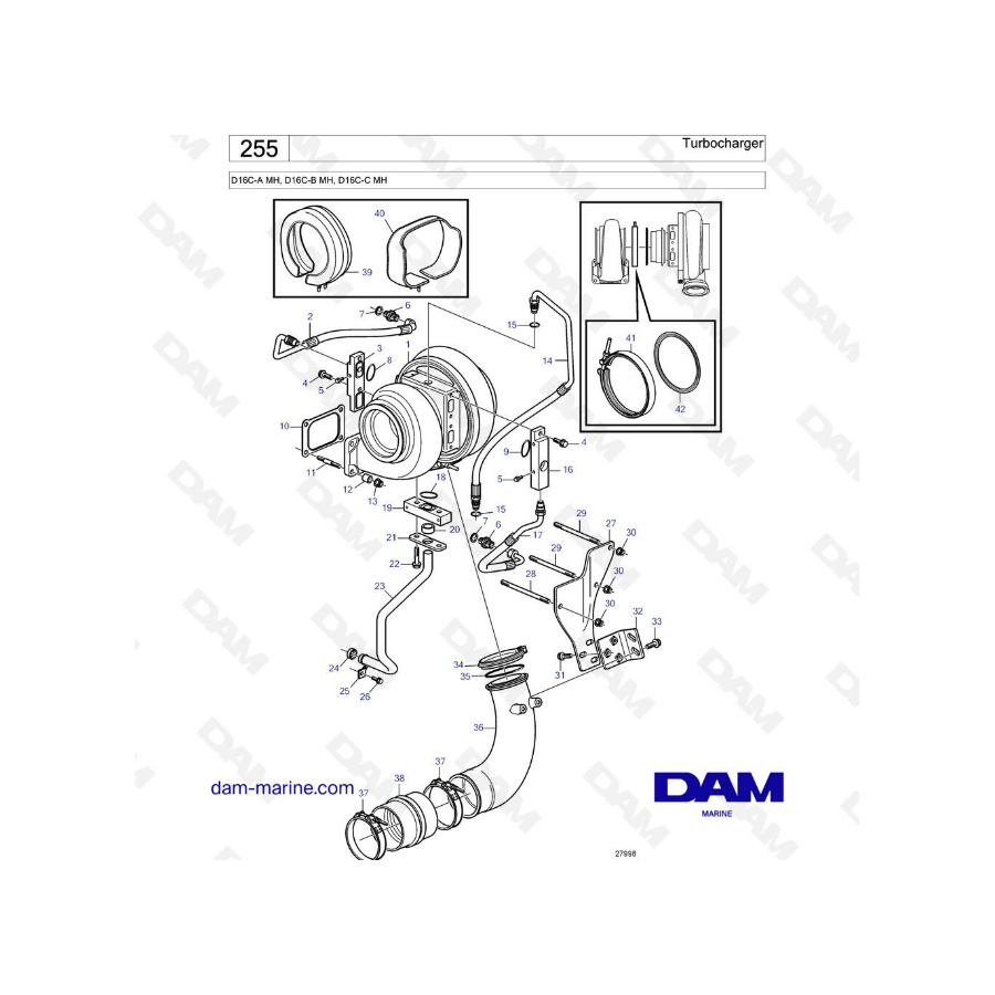 Volvo Penta D16 - Turbocharger