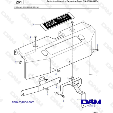 Volvo Penta D16 - Tapa de...