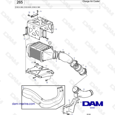 Volvo Penta D16 - Charge Air Cooler
