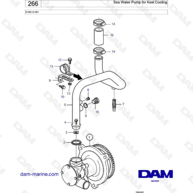 Volvo Penta D16 - Sea Water Pump for Keel Cooling