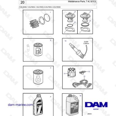 Maintenance Parts, 7.4L & 8.2L  - 7.4GLIMDM, 7.4GLPMDA, 7.4GLPMDM, 8.2GLPMDA, 8.2GLPMDM