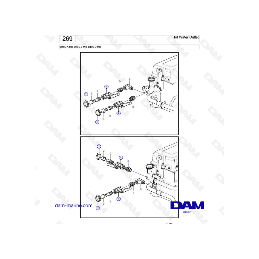 Volvo Penta D16 - Wear Kits For Seawatwater Pumps