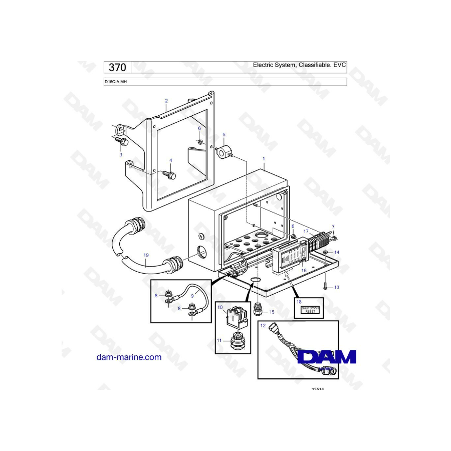 Volvo Penta D16 - Sistema Eléctrico, Clasificable. EVC 
