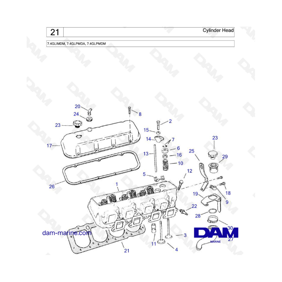 Culata - 7.4GLIMDM, 7.4GLPMDA, 7.4GLPMDM