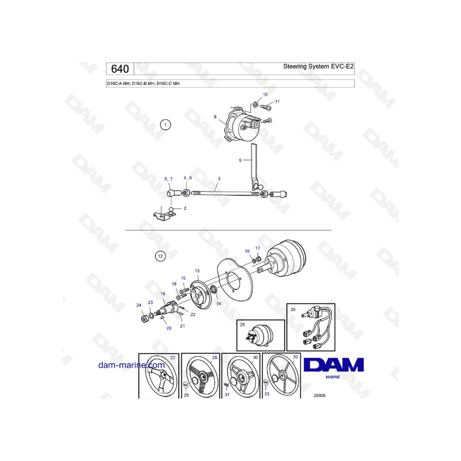 Volvo Penta D16 - Steering System EVC-E2