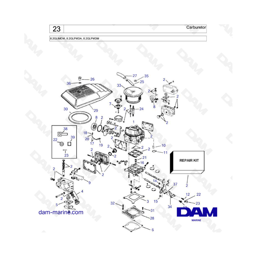Carburetor - 8.2GLIMDM, 8.2GLPMDA, 8.2GLPMDM