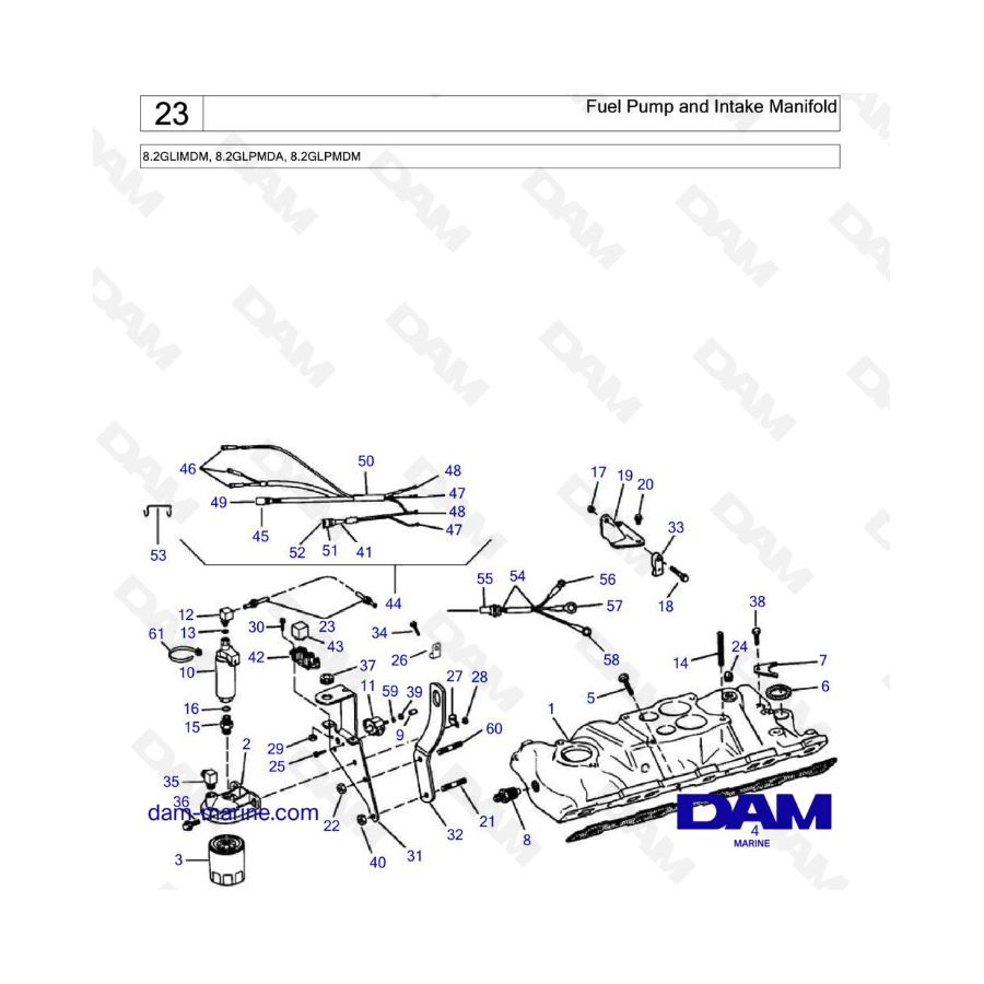 Bomba de combustible y colector de admisión - 8.2GLIMDM, 8.2GLPMDA, 8.2GLPMDM