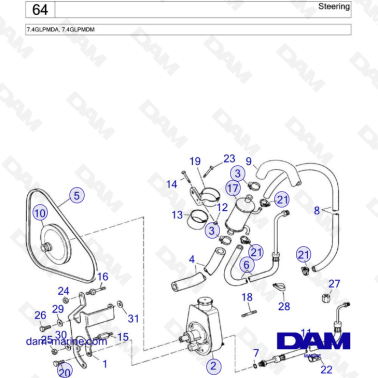 Steering - 7.4GLPMDA, 7.4GLPMDM