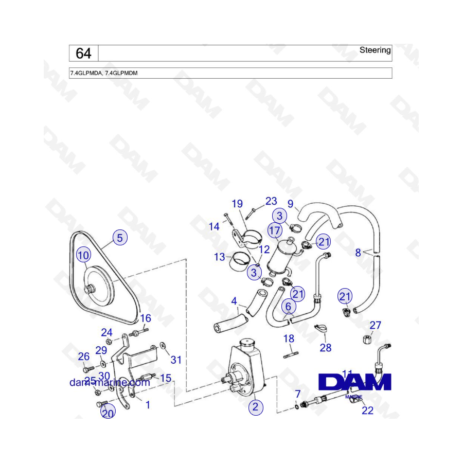 Steering - 7.4GLPMDA, 7.4GLPMDM