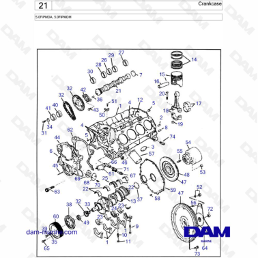 VOLVO PENTA 5.0FiPMDA, 5.0FiPMDM - Crankcase