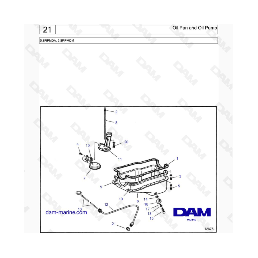 VOLVO PENTA 5.8FIIHUBCE Oil Pan and Oil Pump
