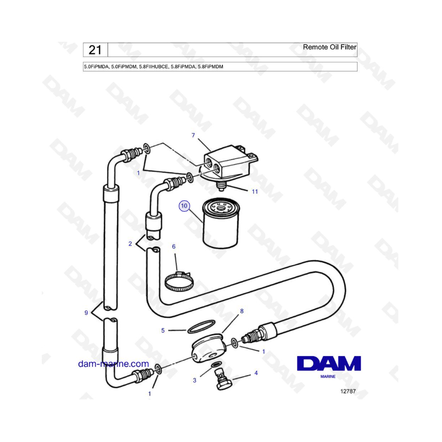 VOLVO PENTA 5.0FiPMDA, 5.0FiPMDM, 5.8FIIHUBCE, 5.8FiPMDA, 5.8FiPMDM - Remote Oil Filter VOLVO PENTA 5.0FiPMDA, 5.0FiPMDM, 5.8FIIHUBCE, 5.8FiPMDA, 5.8FiPMDM - Remote Oil Filter
