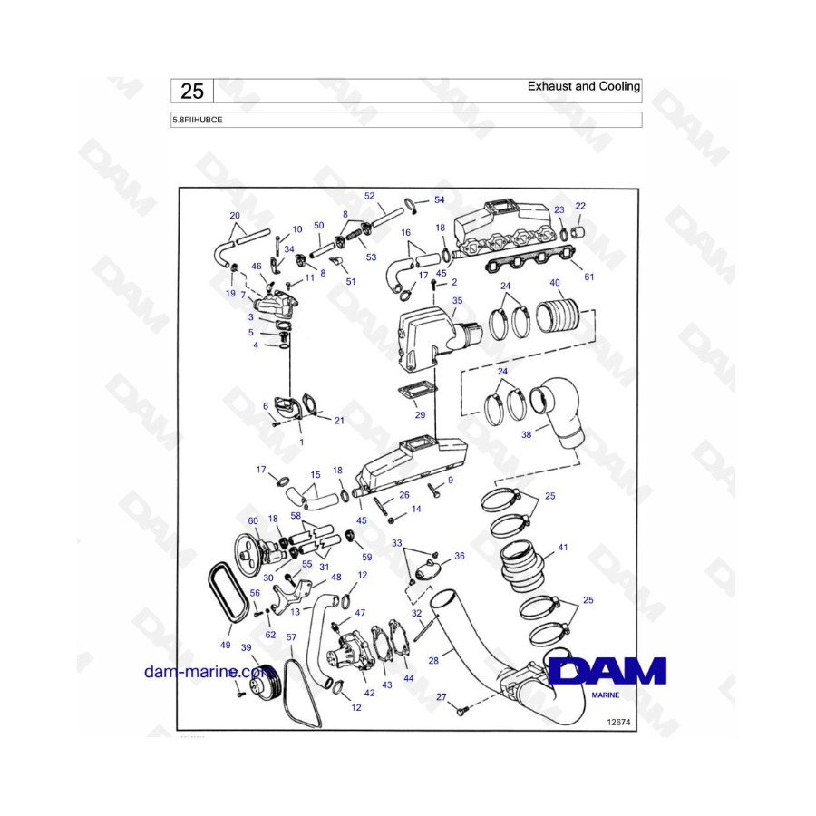VOLVO PENTA 5.8FIIHUBCE - Exhaust and Cooling