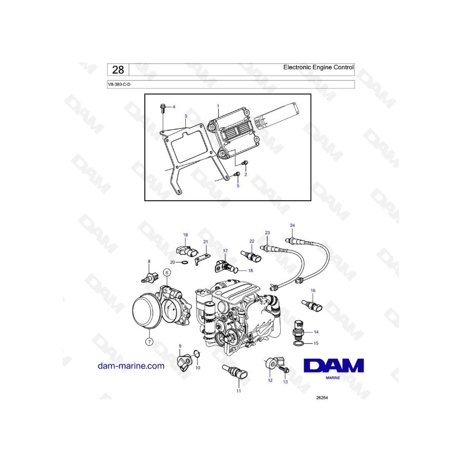 Volvo Penta V8-380 - Electronic engine control