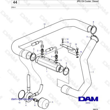 Volvo Penta IPS-A - IPS Oil Cooler, Diesel