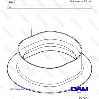 Volvo Penta IPS-A - Hull Insert for IPS Unit