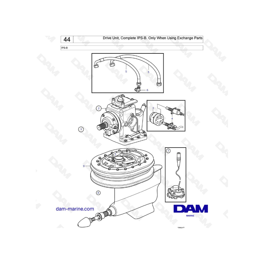 Volvo Penta IPS-B - Drive Unit, Complete IPS-B. Only When Using Exchange Parts Volvo Penta IPS-B - Drive Unit, Complete IPS-B. Only When Using Exchange Parts