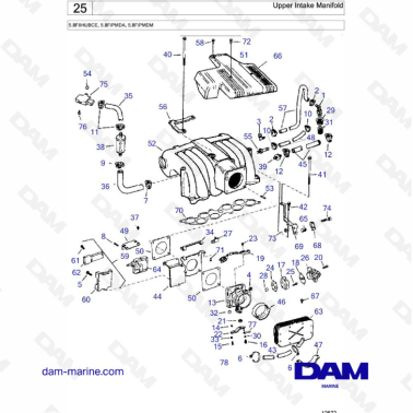 VOLVO PENTA 5.0FiPMDA, 5.0FiPMDM - Upper Intake Manifold